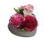 ROSE ARRANGEMENT IN HEART PLANTER 13CM BEAUTY