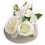 ROSE ARRANGEMENT IN HEART PLANTER 13CM CREAM