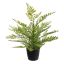 PLASTIC FERN IN POT GREEN