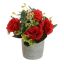 ROSE IN POT 17CM RED