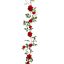 VELVET ROSE GARLAND 180CM RED