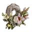 LILY PEONY ARR ON WREATH 40CM CREAM PINK