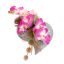 ORCHID ALLIUM IN HEART POT 36X14CM LAVENDER