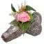 ROSE/CALLA ARRANGEMENT ON MOSS CROSS PINK