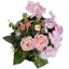 ORCHID ROSE ON SALIM WREATH 30X20CM PINK