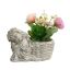MINI ROSE ARR IN ANGEL PLANTER 20X18X11CM LILAC GREEN