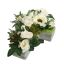 ROSE GERBERA ARR IN CROSS 33X22X11CM CREAM