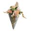ROSE HYDRANGEA IN HANGIN POT 33X17X14CM PEACH