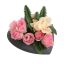 HYDRANGEA ROSE IN HEART 11X16X16CM PINK