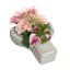 ROSE HYDRANGEA CROSS 24X12X18CM PINK