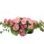 ROSE ARR ON PLASTIC PLATE 60X22X20CM PINK