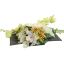 ORCHID ROSE ARR IN SQUARE PLANTER 35X15X15CM GREEN