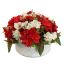 DAHLIA ARR IN ROUND POT D40X27CM RED