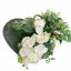 ORCHID ROSE ARR ON HEART PLATE 35X33X18CM CREAM