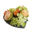 ROSE HYDRANGEA ARR IN HEART 17X10CM ORANGE