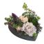 ROSE MINI MUM ARR IN HEART 17X12CM LAVENDER