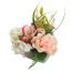 OPEN ROSE HYDRANGEA ARR IN HEART 17X12CM PINK