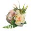 OPEN ROSE HYDRANGEA ARR IN HEART 17X12CM SALMON