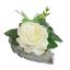 ROSE ARR IN HEART 15X10CM CREAM