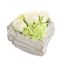 ROSE SNOWBALL ARR IN HEART 13X9CM CREAM