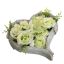 ROSE BUTTERFLY ARR IN HEART 22X11CM CREAM