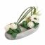 ROSE GERBERA ARR IN OVAL PLATE 28X15X15CM CREAM