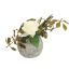 ROSE ARR IN CEMENT BALL D12,5X24CM CREAM