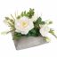 OPEN ROSE ARR IN SQUARE PLANTER 25X27X18CM WHITE