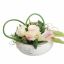 CALLA OPEN ROSE ARR IN ROUND PLANTER D27X18CM CREAM