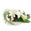 FERN LILY ARR IN ROUND PLANTER 50X21X25CM WHITE