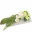 ORCHID ROSE ARR ON HALF PIPE 30X12X14CM CREAM