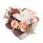 ROSE ORCHID ARR IN HEART POT 17X17X10CM BURGUNDY