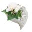 ROSE ORCHID ARR IN HEART LYING ANGEL 19X16X10CM CREAM