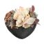 CYMBIDIUM ARR IN HEART PLANTER 18X18X11CM VANILLE