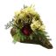 ROSE ORCHID ARR IN RATAN PLANTER HEART 30X22X14CM GREEN