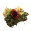 ROSE LILY ARR IN RATAN PLANTER PILLOW 25X16X18CM MASSALA