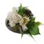 OPEN ROSE SUCCULENT PICK ARR IN HEART PLANTER 17X17X13CM WHITE