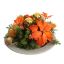 PIONSETTIA SHINY BALLS ON ROUND PLATE 30X20CM ORANGE
