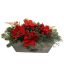 PIONSETTIA ARR IN RECTANGLE 35X20X20CM RED