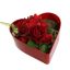 ROSE HYDRANGEA ARR IN PLASTIC HEART 22X20X13CM RED