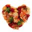ROSE CYMBIDIUM ARR ON HEART 35X15CM ORANGE