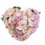 ROSE ARR ON HEARTH 25X13CM LILAC
