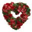 ROSE ARR ON HEART OPEN 60X15CM RED