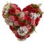 ROSE ARR IN HEART 50X16CM RED