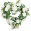 ROSE CALLA ARR ON OPEN HEART 55X16CM CREAM