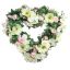 ROSE ORCHID ARR ON OPEN HEART 60X16CM GREEN