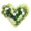ROSE RANUNCULUS ARR ON HEART 45X15CM GREEN