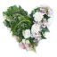 ROSE HYDRANGEA ARR ON HEART 45X15CM CREAM LILAC