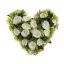 ROSE HYDRANGEA ARR ON HEART 50X50X16CM CREAM