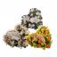GYPSO ROSE ARR ON HEART 30X30X15CM ASSORTED